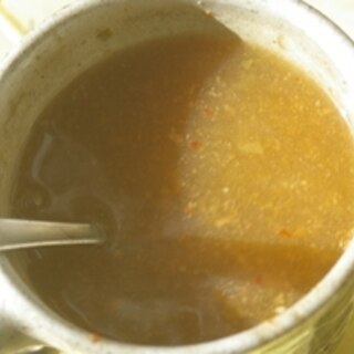 ひりりが旨い♪柚子胡椒味噌のカップスープ